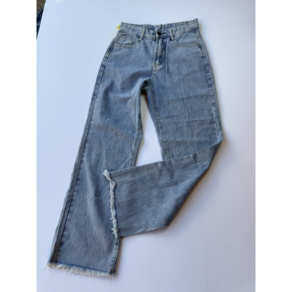 NXH Denim - NXH Women's Straight-Leg Jeans Blue With Pocket High‎ Rise Sz W28 X L29